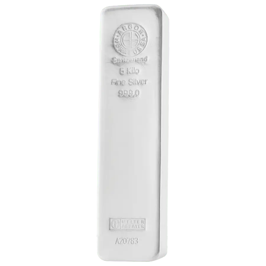 스위스 아르고 헤라우스 5kg 실버바 | VAT 면세 | 스위스 보관
