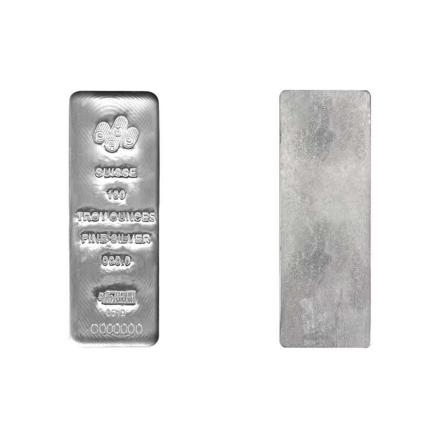스위스 팜프 100온스 실버바 | VAT 면세 | 스위스 보관