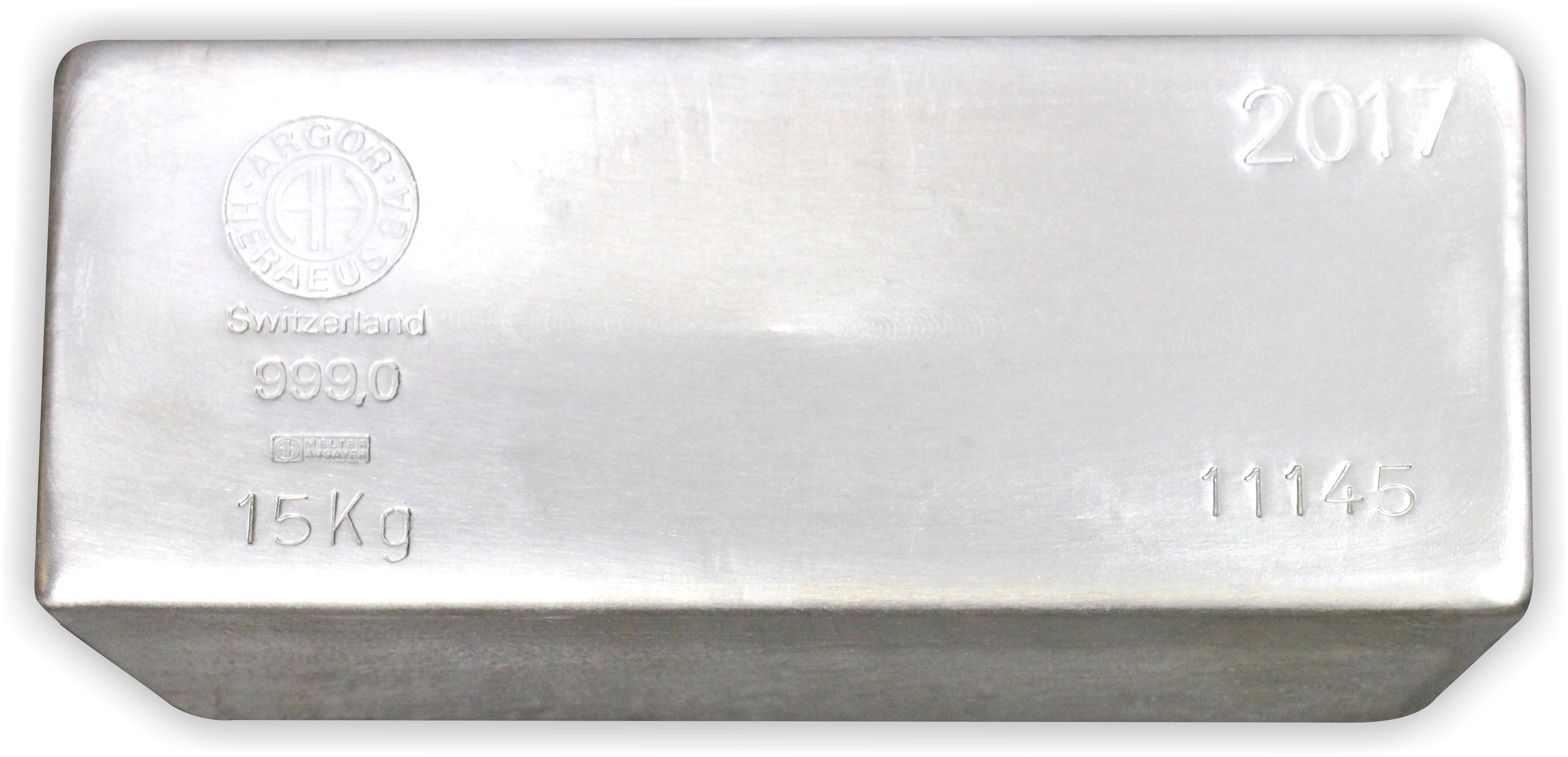 스위스 아르고 헤라우스 15kg 실버바 | VAT 면세 | 스위스 보관